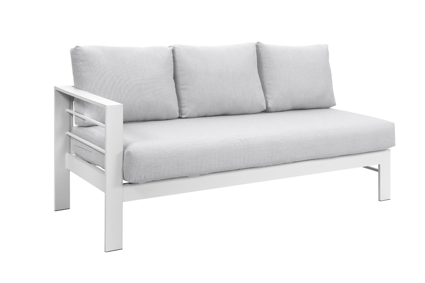Staffora 6 Piece All Weather Aluminum Sectional with Cushions and Coffee Table