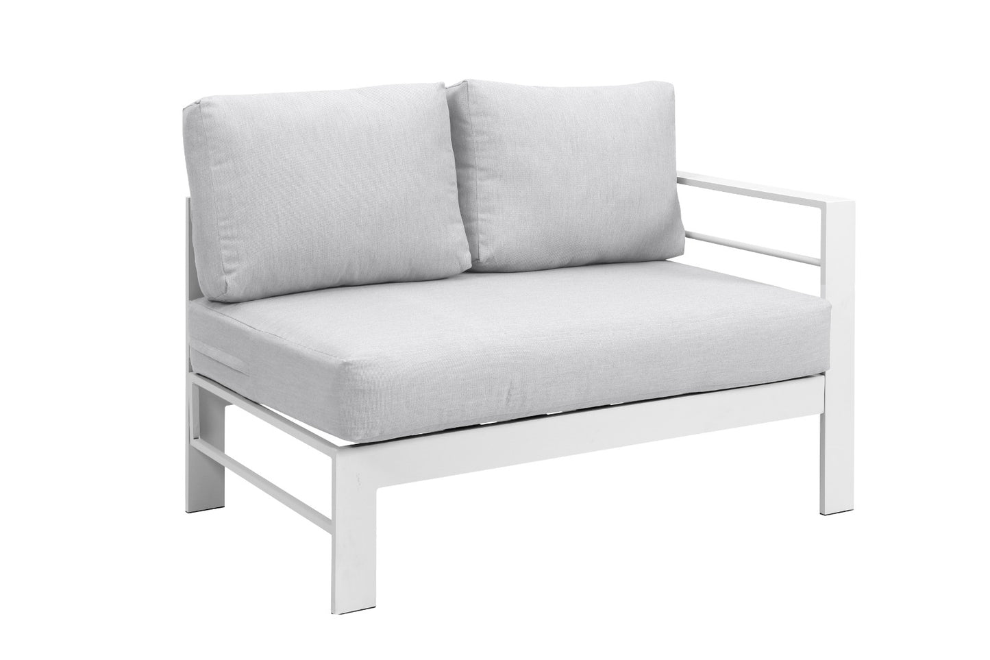 Staffora 6 Piece All Weather Aluminum Sectional with Cushions and Coffee Table