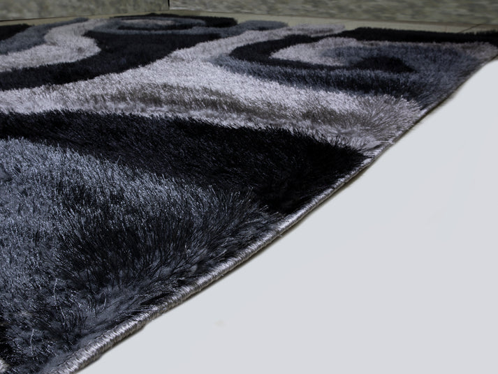 Colibri Shaggy 3D Gray Area Rug 555