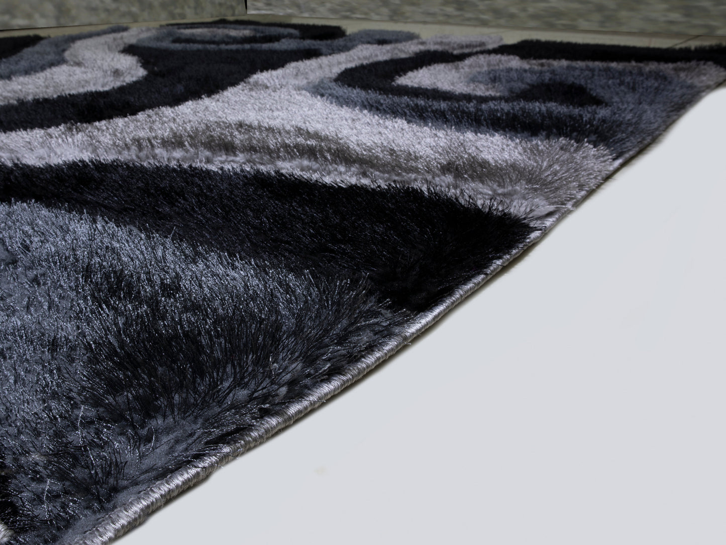 Colibri Shaggy 3D Gray Area Rug 555