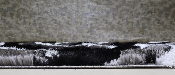 Colibri Shaggy 3D Gray-Black Area Rug 333