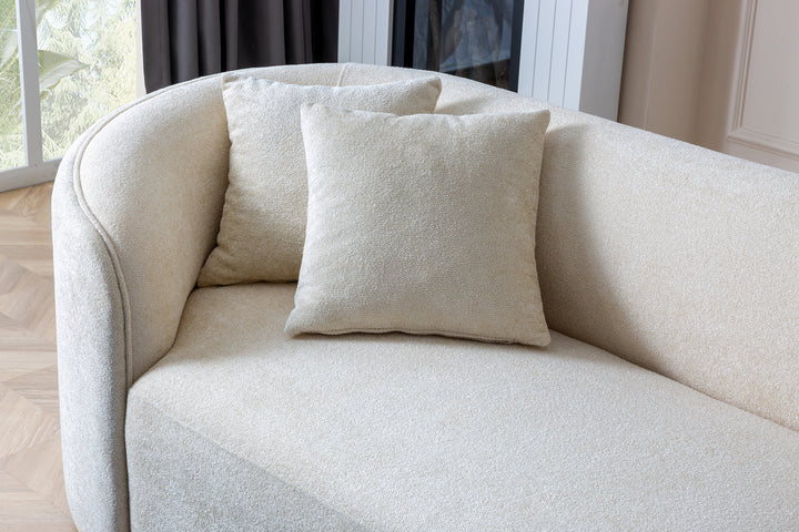 Cloe Ivory Boucle Curved Sectional