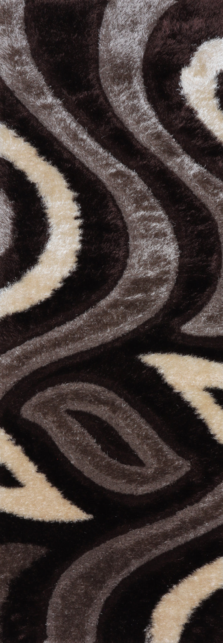 Colibri Shaggy 3D Brown Area Rug 444