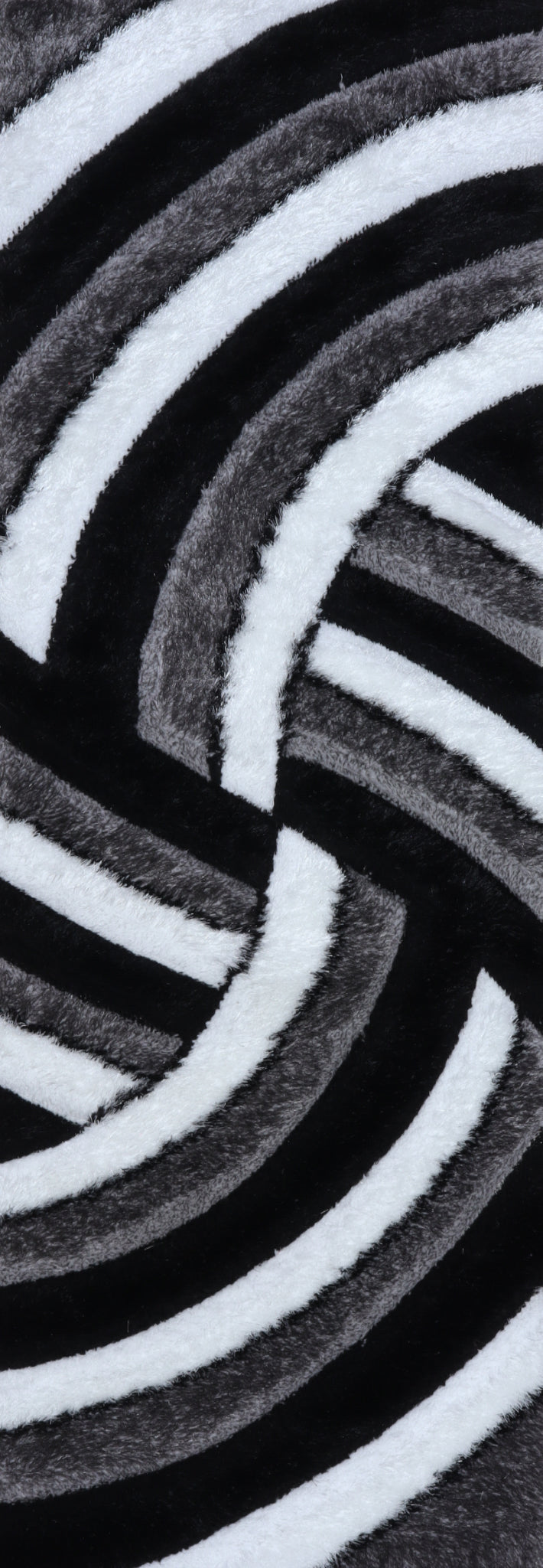 Colibri Shaggy 3D Gray-Black Area Rug 333