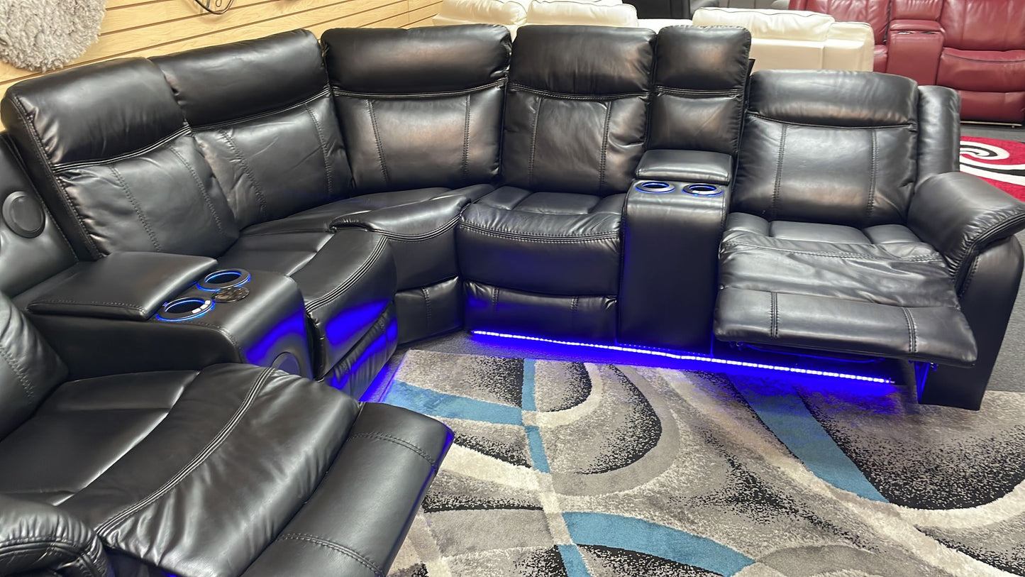Led Power sectional with Bluetooth Speaker and USB