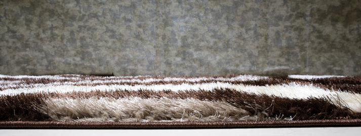 Colibri Shaggy 3D Brown Area Rug 444