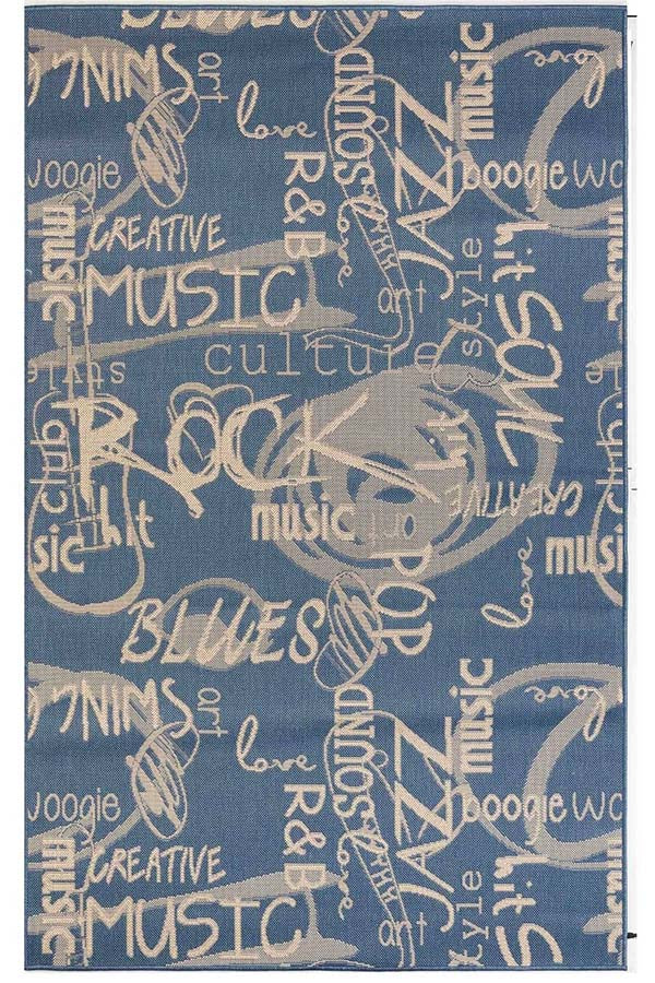 Jazz Indoor/Outdoor Rugs Flatweave Contemporary Patio, Pool, Camp and Picnic Carpets FW 546