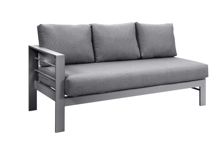 Staffora 6 Piece All Weather Aluminum Sectional with Cushions and Coffee Table