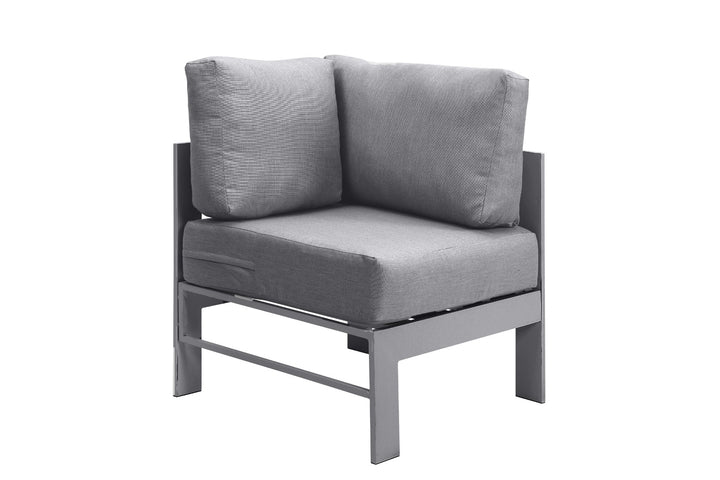 Staffora 6 Piece All Weather Aluminum Sectional with Cushions and Coffee Table