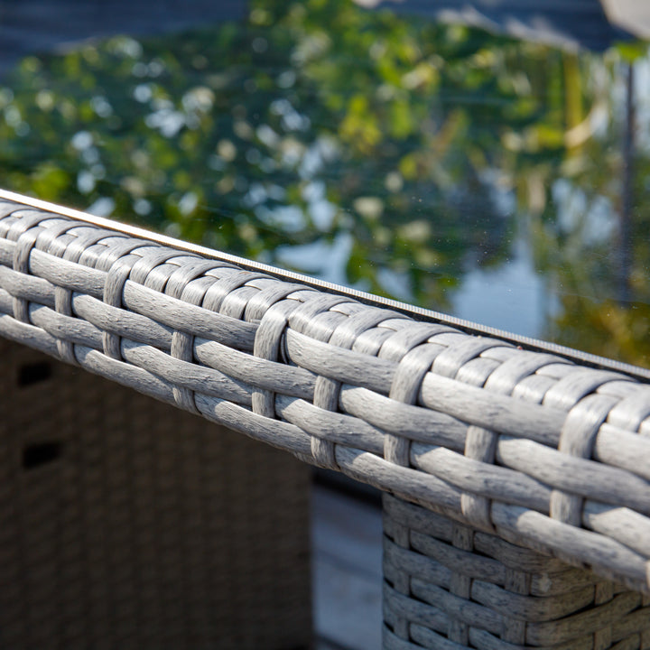 10 Piece Outdoor Wicker Rattan Moduler Dining Set - ASI-5566-GRAY