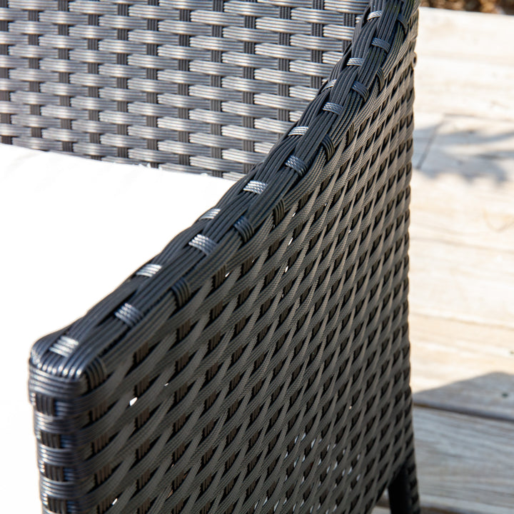 Rattan Waved 4 Piece Outdoor Sofa Set with Coffee Table