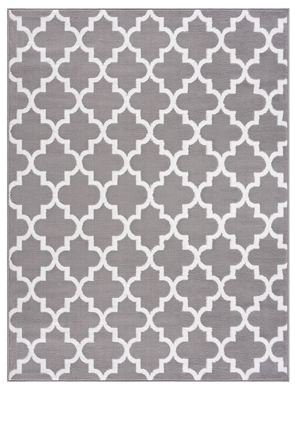 Trellis Collection Contemporary Navy Area Rug