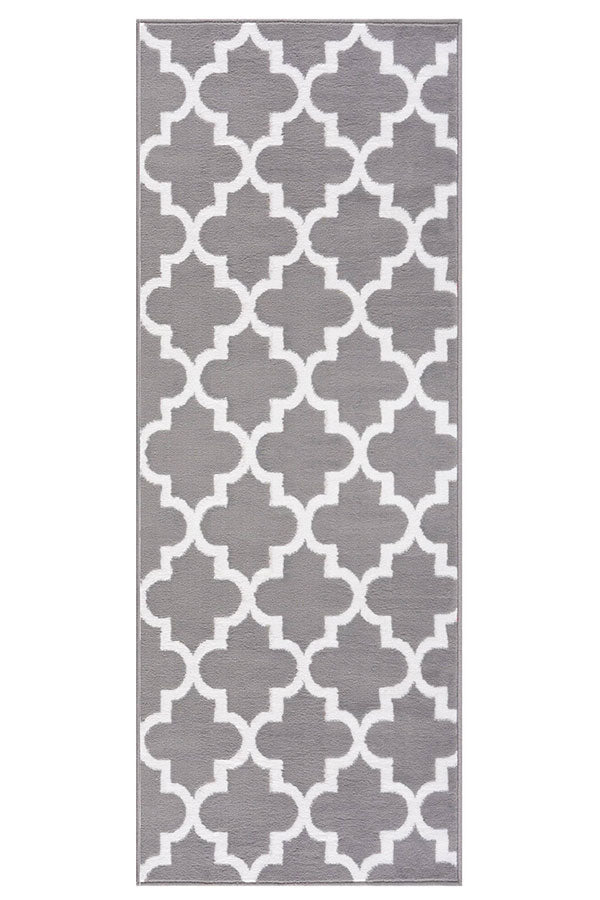 Trellis Collection Contemporary Navy Area Rug