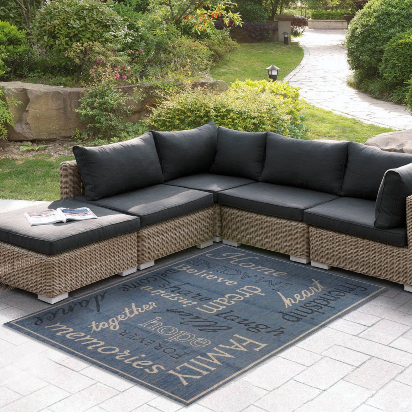 Home Indoor/Outdoor Rugs Flatweave Contemporary Patio, Pool, Camp and Picnic Carpets FW 444 - Context USA - Area Rug by MSRUGS