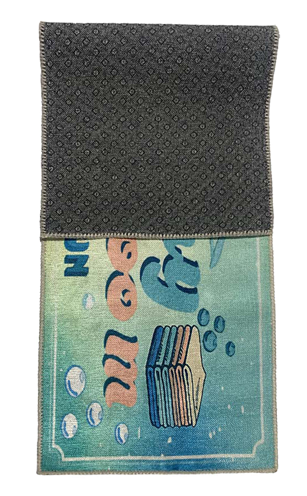 Artistic Print Laundry Mat with Non-Slip Backing