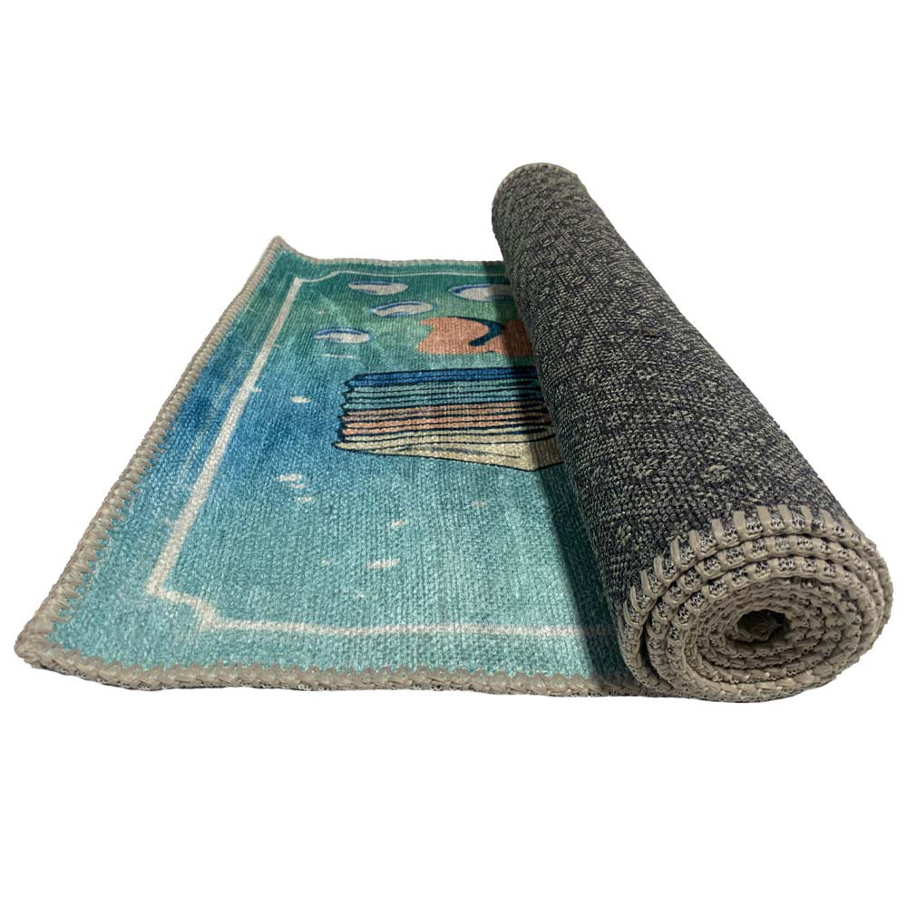 Artistic Print Laundry Mat with Non-Slip Backing