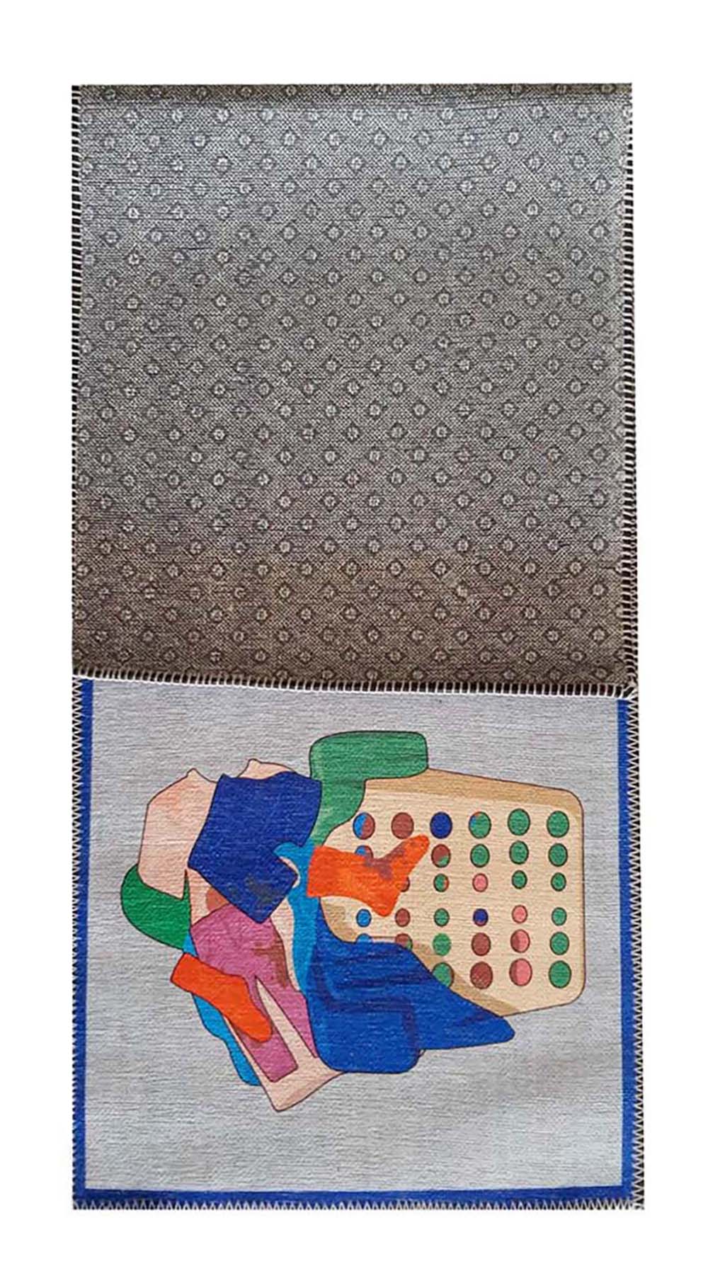Artistic Print Laundry Mat with Non-Slip Backing