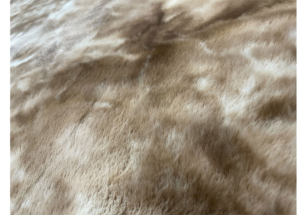 Ultra-Soft Rabbit Collection Faux Bunny Fur - Camel Brown