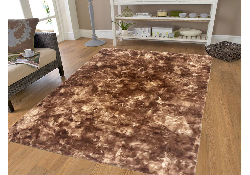 Ultra-Soft Rabbit Collection Faux Bunny Fur - Camel Brown