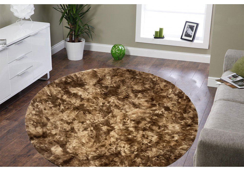 Ultra-Soft Rabbit Collection Faux Bunny Fur - Camel Brown