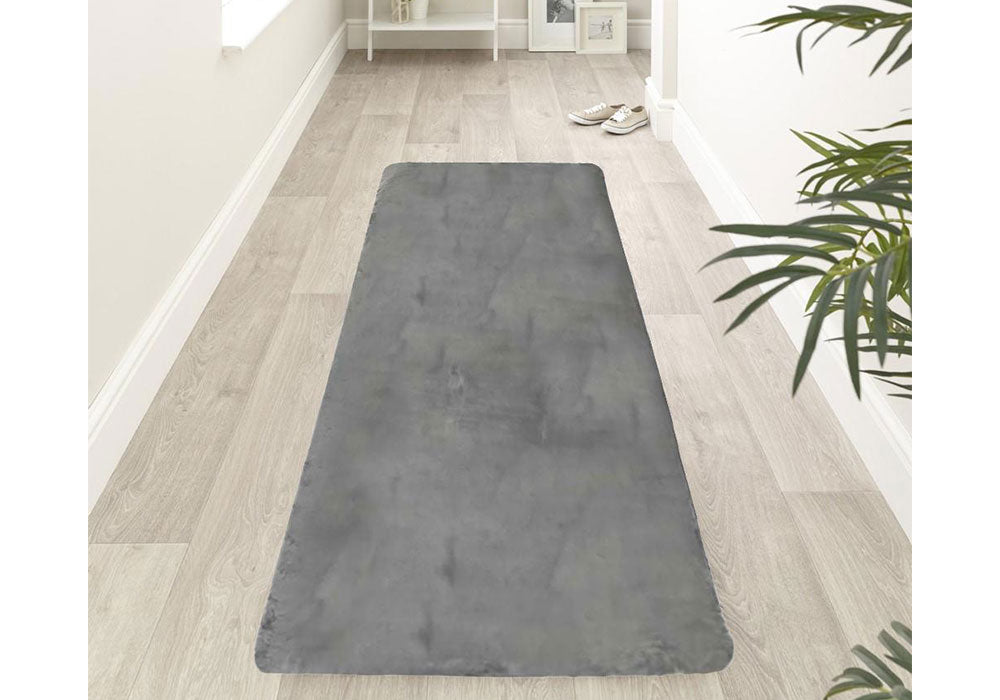 Ultra-Soft Rabbit Collection Faux Bunny Fur - Gray