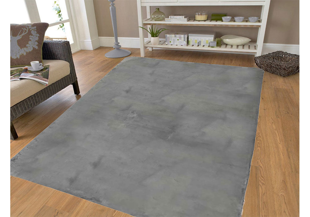 Ultra-Soft Rabbit Collection Faux Bunny Fur - Gray