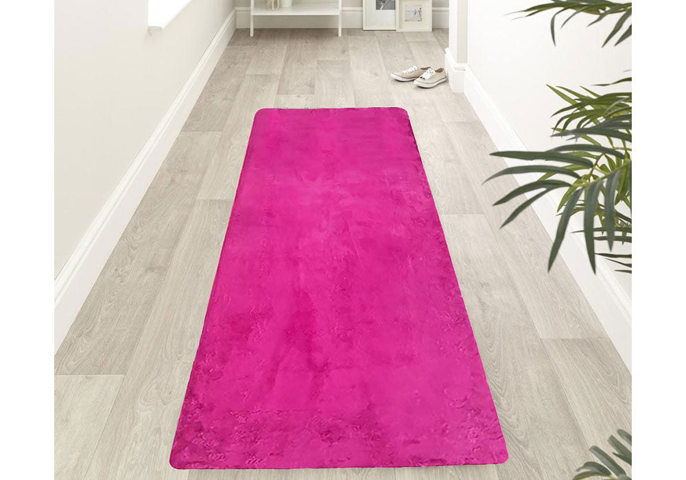 Ultra-Soft Rabbit Collection Faux Bunny Fur - Hot Pink