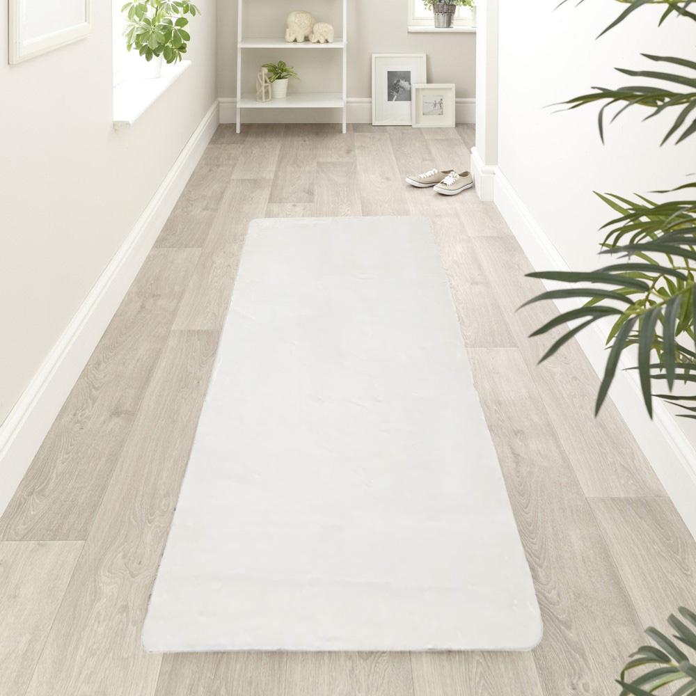 Ultra-Soft Rabbit Collection Faux Bunny Fur - White