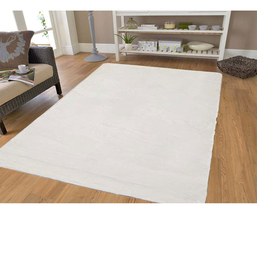 Ultra-Soft Rabbit Collection Faux Bunny Fur - White