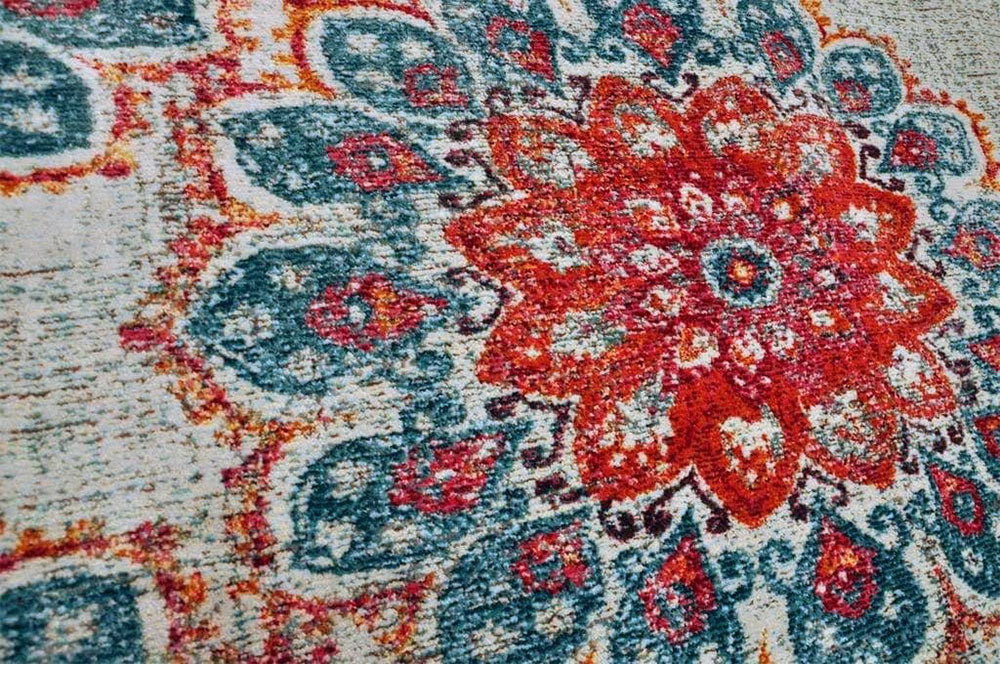 Pomegranate Bloom Vintage Area Rug V040A