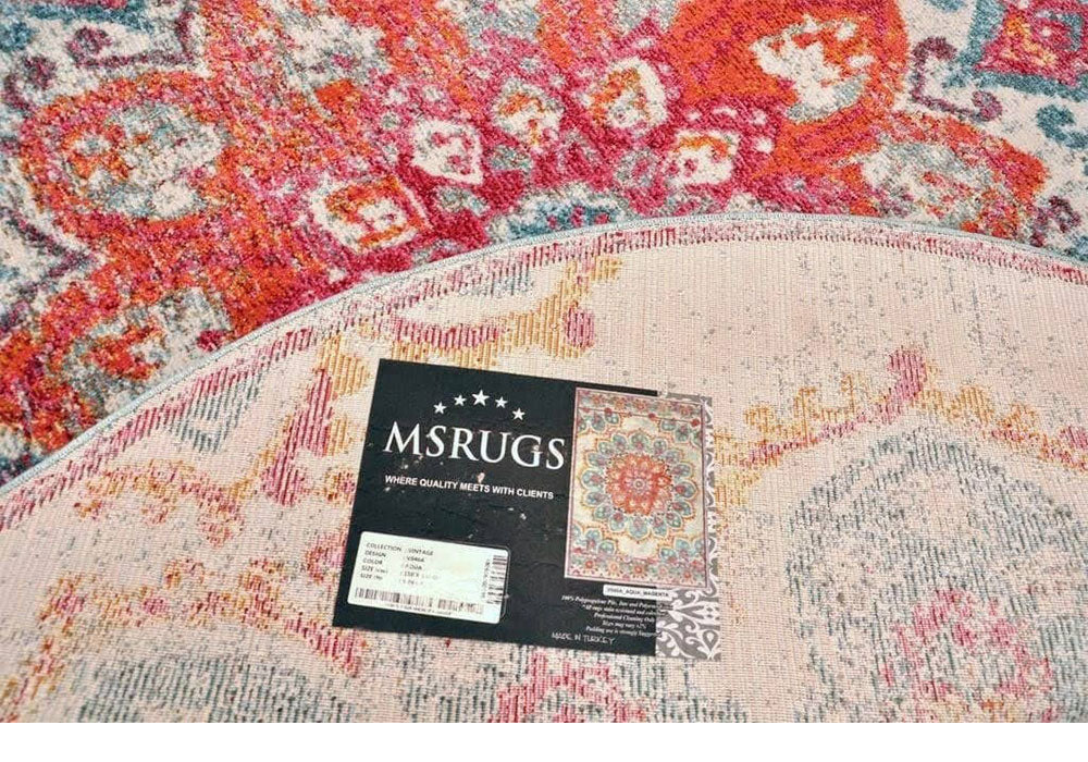 Pomegranate Bloom Vintage Area Rug V040A