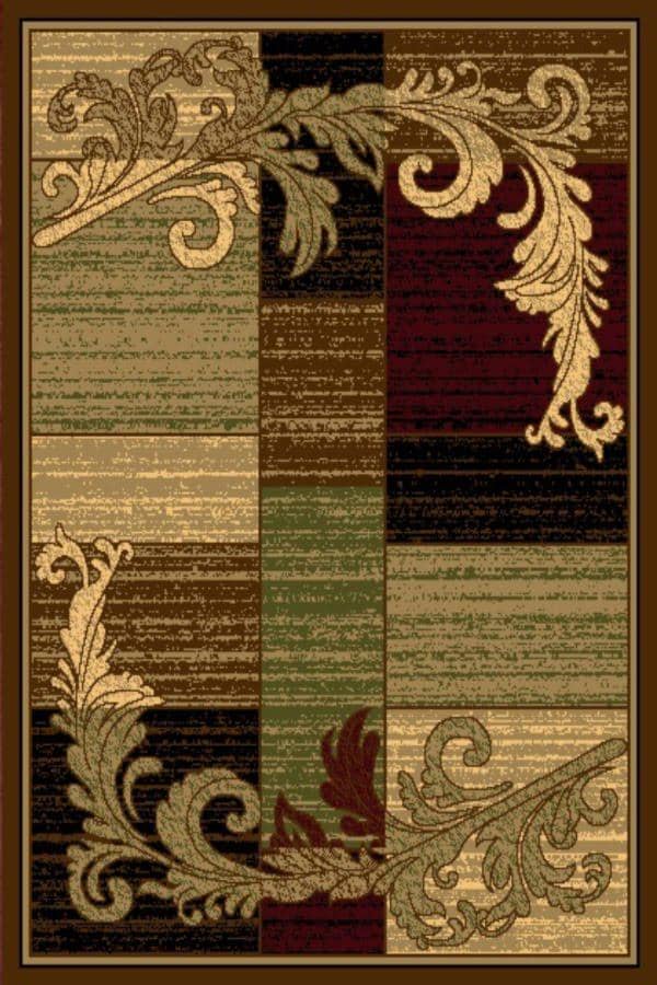 Wreath Leaf Brown/Beige Area Rug Nairobi 1164 - Context USA - Area Rug by MSRUGS