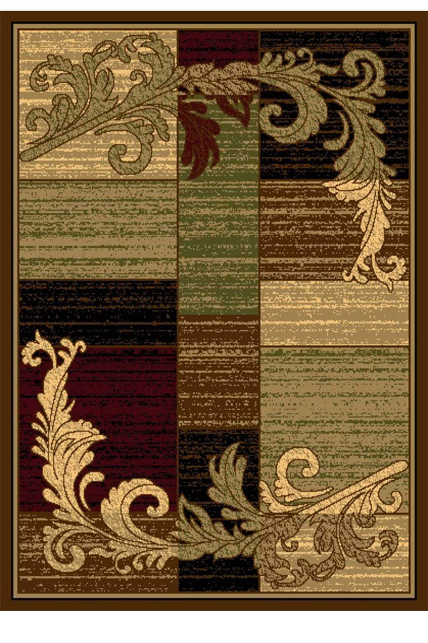 Wreath Leaf Brown/Beige Area Rug Nairobi 1164