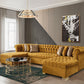 Lauro Velvet Double Chaise Sectional