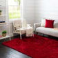 afro shaggy Red 5'x7' Infinity Area Rug