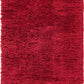 afro shaggy Red 5'x7' Infinity Area Rug