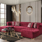 Lauro Velvet Double Chaise Sectional