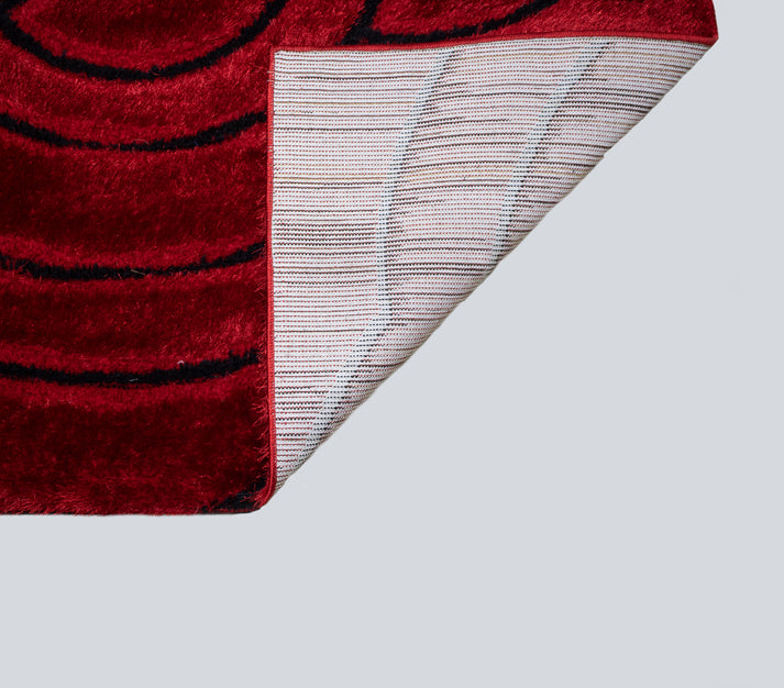 Colibri Shaggy 3D Red Area Rug 999