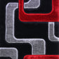 Shaggy 3D Red/Black Area Rug 199
