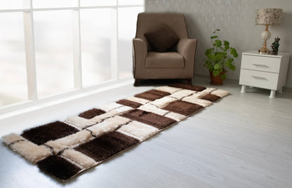 Colibri Shaggy 3D Brown-Beige Area rug 161