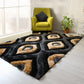 Colibri Shaggy 3D Gold Black Area Rug 151