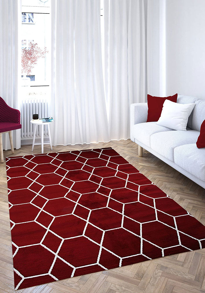 Msrugs Moroccan Collection Contemporary Red Area Rug
