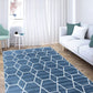 Blue moroccan collection contemporary area rug