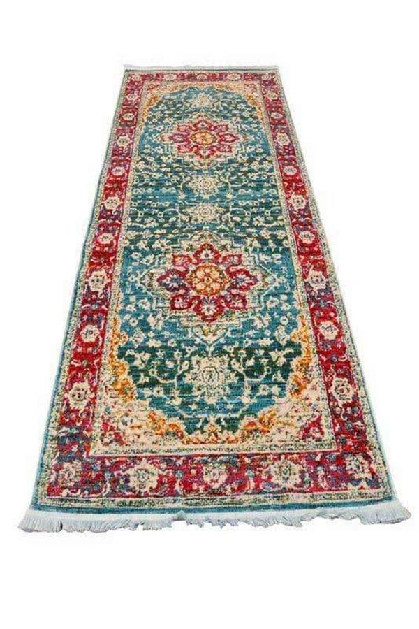 Rosette Imprint Vintage Area Rug V089A