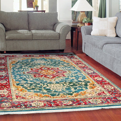 Rosette Imprint Vintage Area Rug V089A - Context USA - Area Rug by MSRUGS