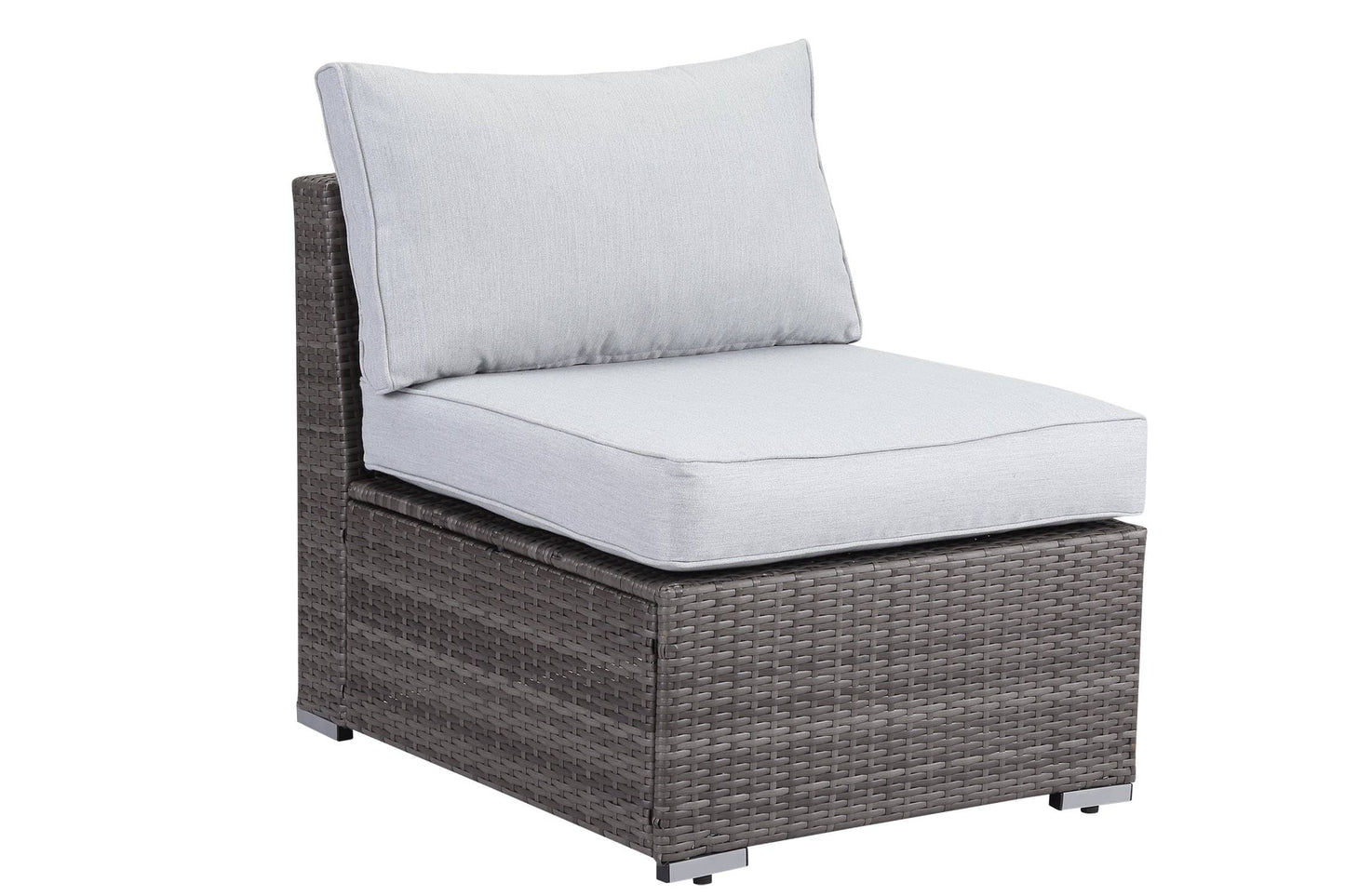 Staffora Evoke 6 Piece All Weather Wicker Sofa Seating Group with Cushions and Coffee Table - Grey