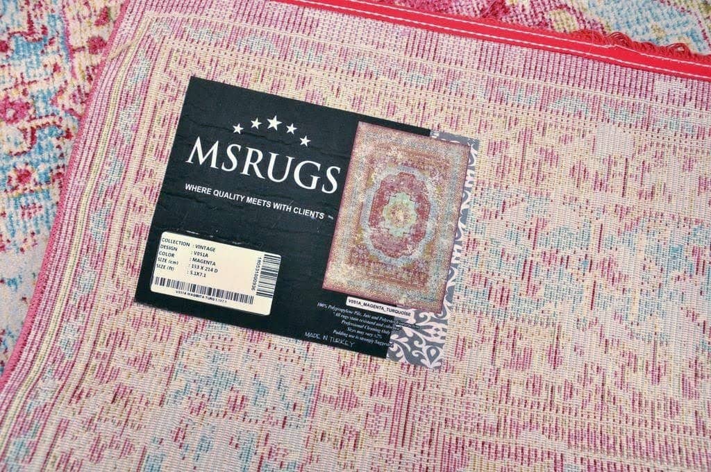 Magenta Rooted Vintage Area Rug V051A - Context USA - Area Rug by MSRUGS