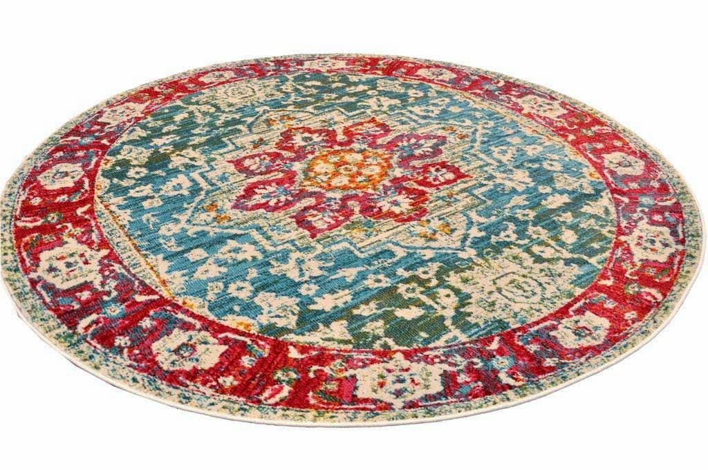 Rosette Imprint Vintage Area Rug V089A - Context USA - Area Rug by MSRUGS