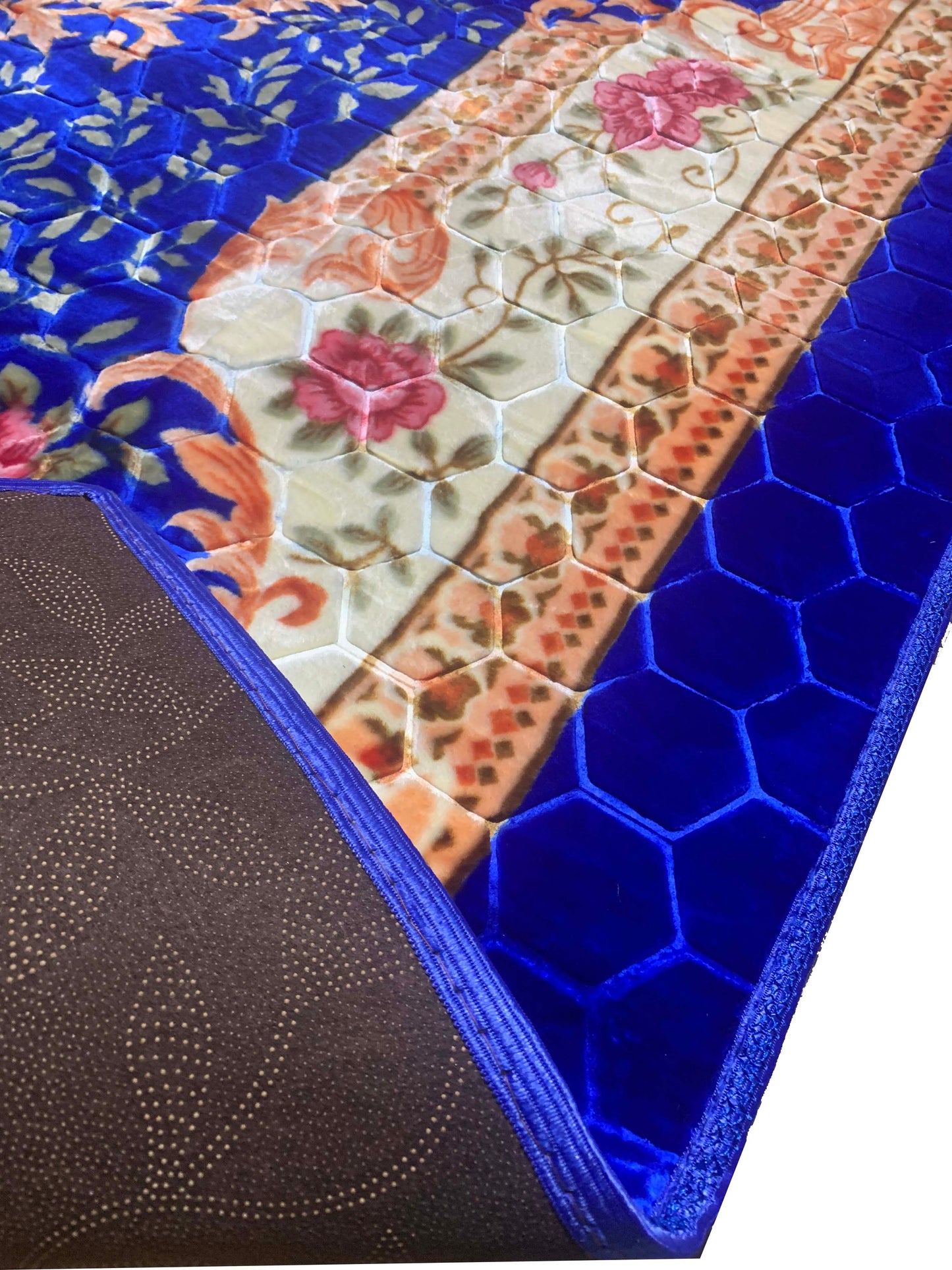 Oriental Blue 6'.6" x 10' Rug Soft Cozy Carved Design