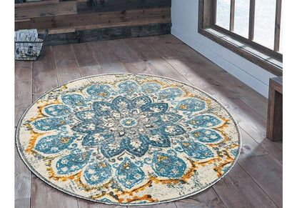 Pomegranate Bloom Vintage Area Rug V040A